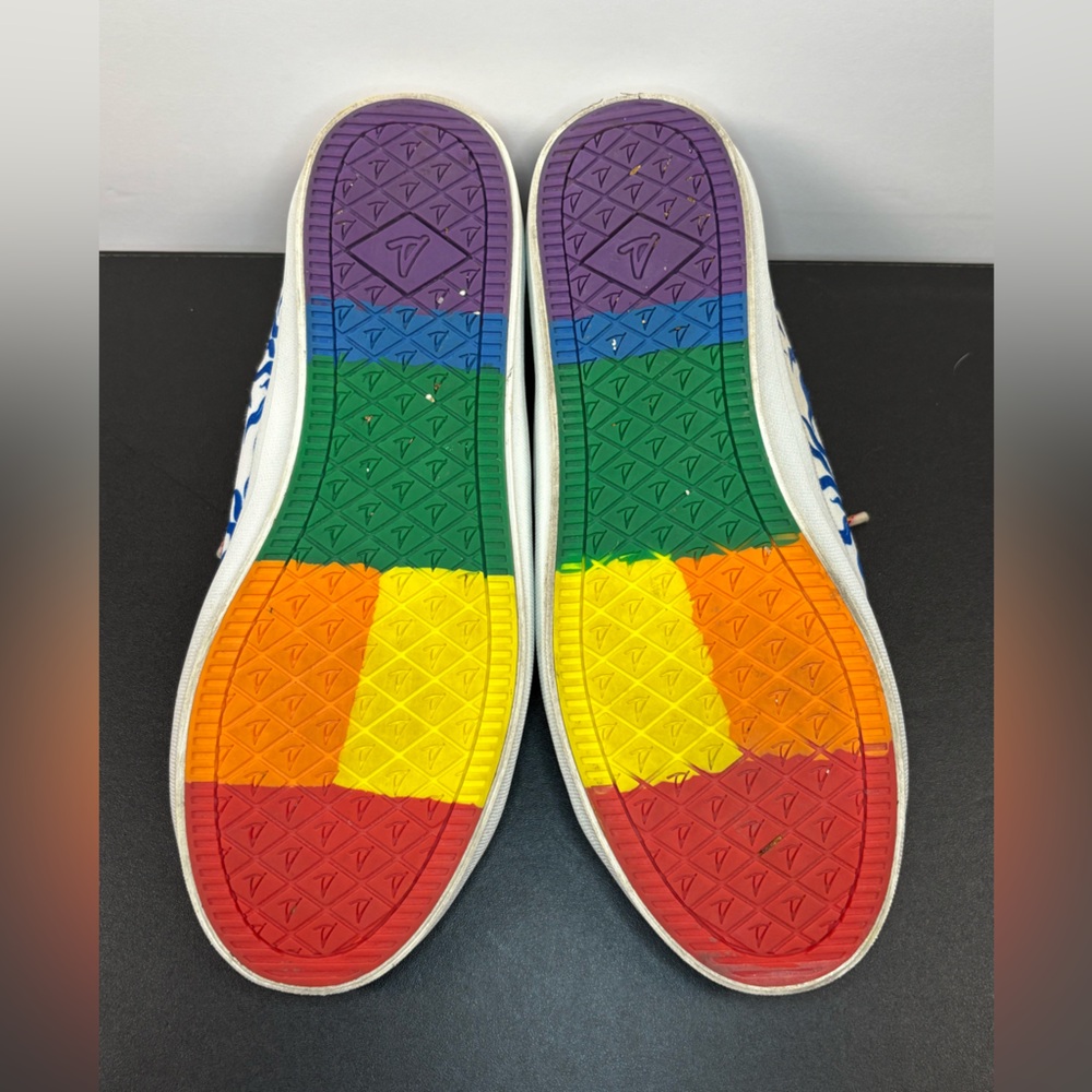 Sperry Pride Rainbow Leaf Print Lace Up Sneakers Women’s size 8 - Picture 4 of 8